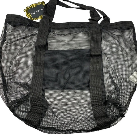 New FRIENDS TV Show Black Mesh Bag Tote Beach Bag - Picture 3 of 3